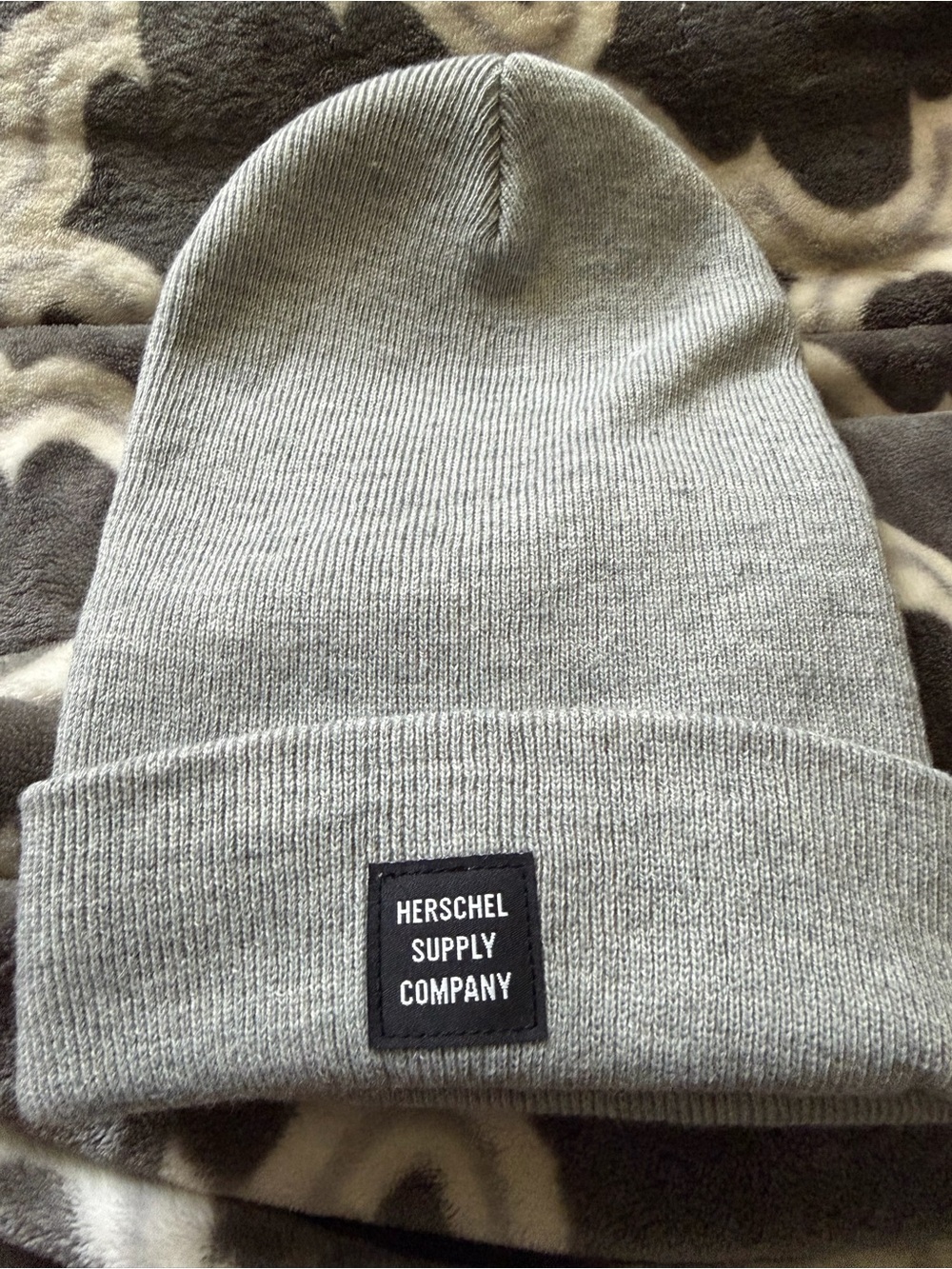 Herschel Supply Company Light Grey Ribbed Cuff Beanie